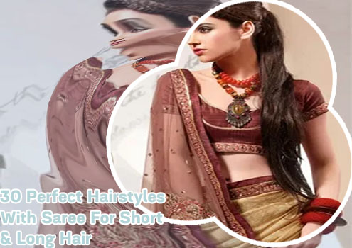 Curly hairstyles for saree