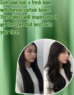 Korean hairstyle curtain bangs