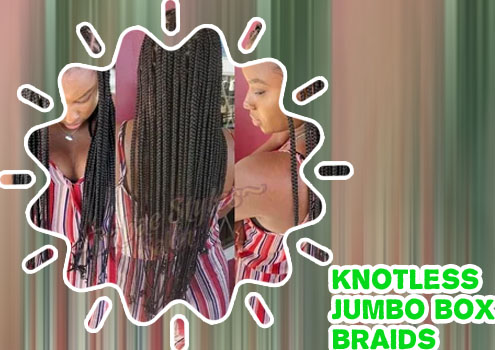 Large knotless braids