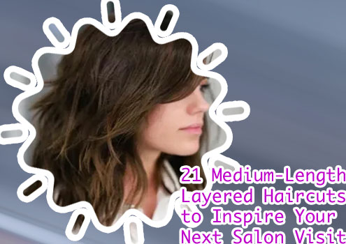 Medium long layered hair
