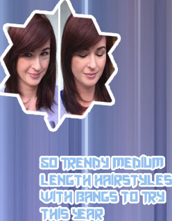 Shoulder length haircuts with side bangs and layers