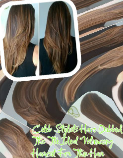 Simple layer cut for long hair