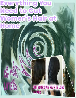 Trim long hair yourself